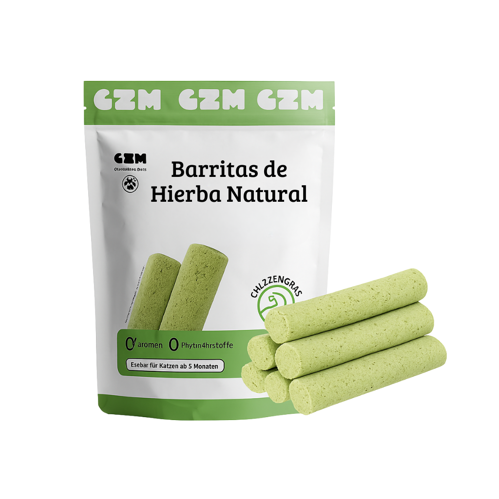 Barritas de hierba natural para gatos – Salud Digestiva